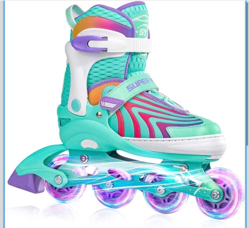 SUPER YOUNGSTER Adjustable Inline Skates for Kids and Youth - M Kids size 1-4